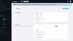 An image of how to remove emails from receiving automatic invoices.