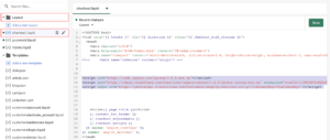 Paste script tags in checkout liquid file