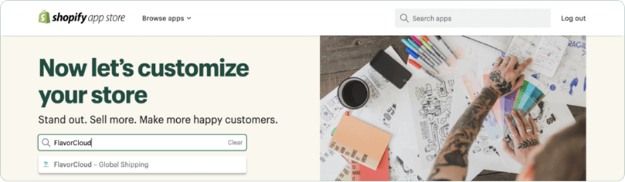 FlavorCloud in the Shopify App Store
