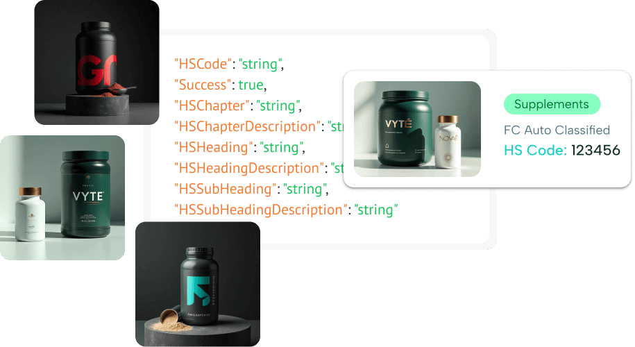 HS code classification concept