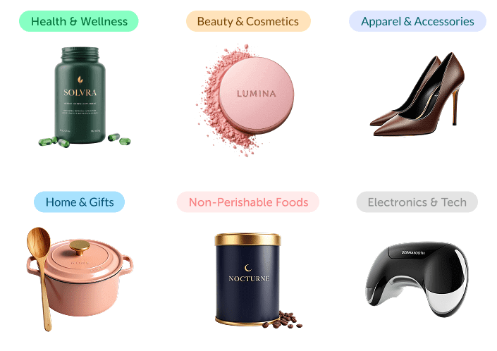 vertical products grid