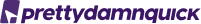 Pretty damn quick logo