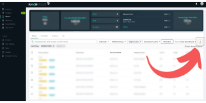 Image of the flavorcloud admin with the export button highlighted