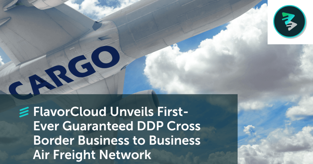 banner with air freight network in the background